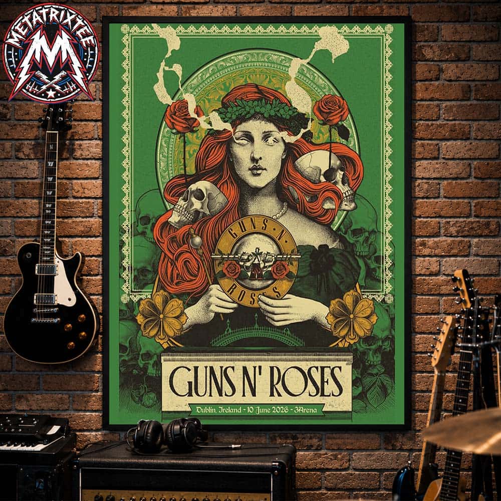 Guns N Roses Dublin Ireland 2026 Poster Tonight At 3Arena On June 10 2026 Premium Poster Canvas Guns N Roses Dublin Ireland 2026 Poster Tonight At 3Arena On June 10 2026 Premium Poster Canvas