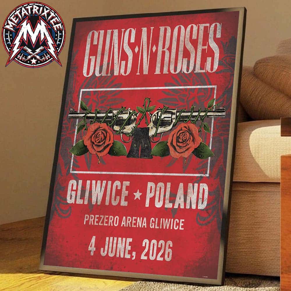 Guns N Roses Poland 2026 Poster For PreZero Arena Gliwice On June 4 2026 In Gliwice Premium Poster Canvas Guns N Roses Poland 2026 Poster For PreZero Arena Gliwice On June 4 2026 In Gliwice Premium Poster Canvas