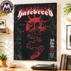 Hatebreed x Hellfest Open Air Festival 2026 Poster By Sinpiggyhead In Clisson France On June 20 2026 High-Quality Poster Canvas