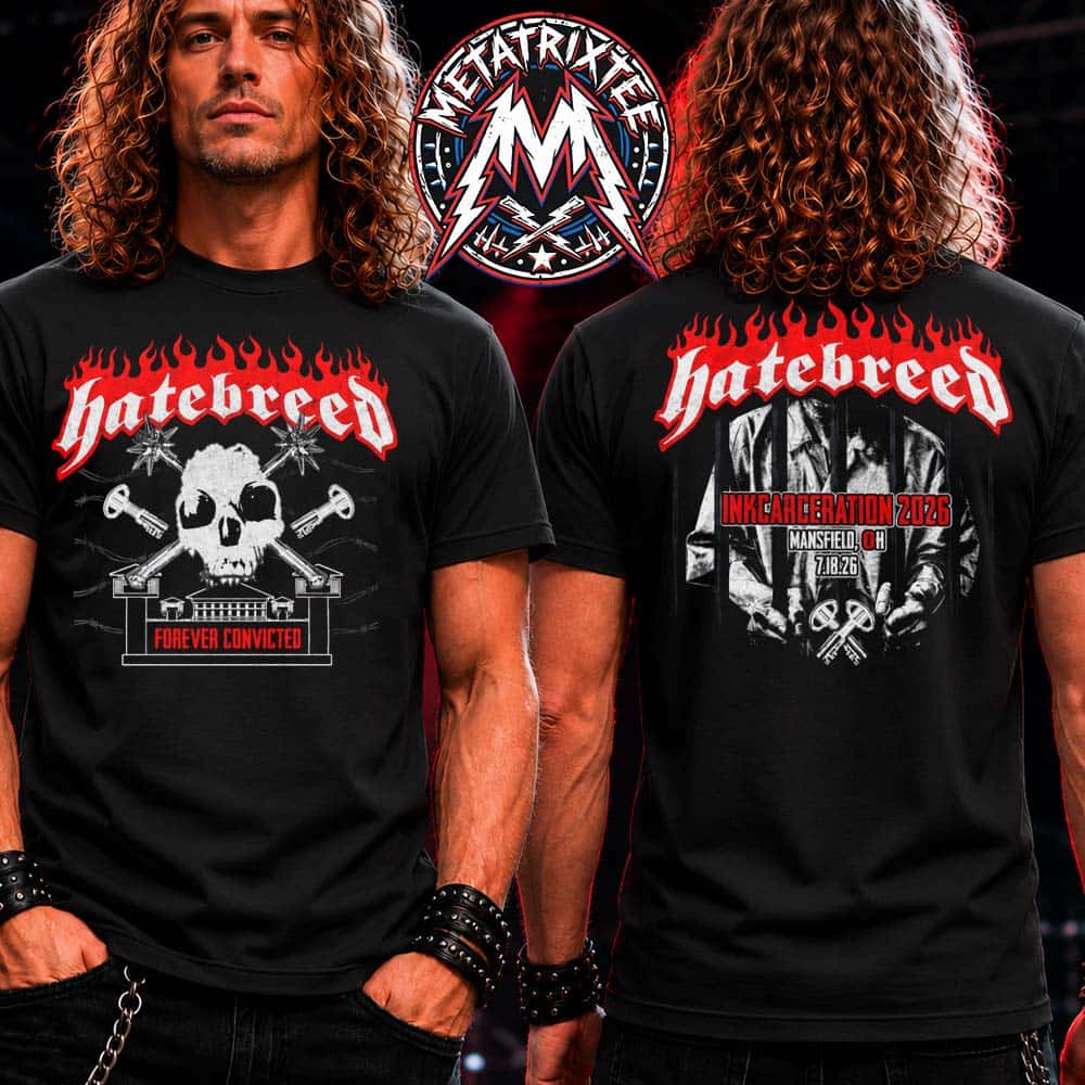 Hatebreed x Inkcarceration 2026 Merch Mansfield OH Tee For July 18 The Summer Slaughter Tour 2026 Black T-Shirt Hatebreed x Inkcarceration 2026 Merch Mansfield OH Tee For July 18 The Summer Slaughter Tour 2026 Black T-Shirt