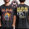 Glasgow UK Def Leppard Live 2026 Merch Tee For June 28 2026 At OVO Hydro Black Washed T-Shirt