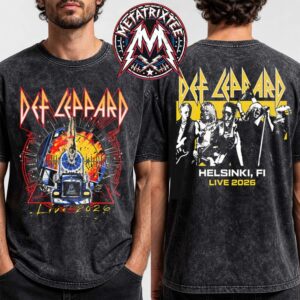 Helsinki Finland Def Leppard Live 2026 Merch Tee For June 16 2026 At Veikkaus Arena Washed T-Shirt