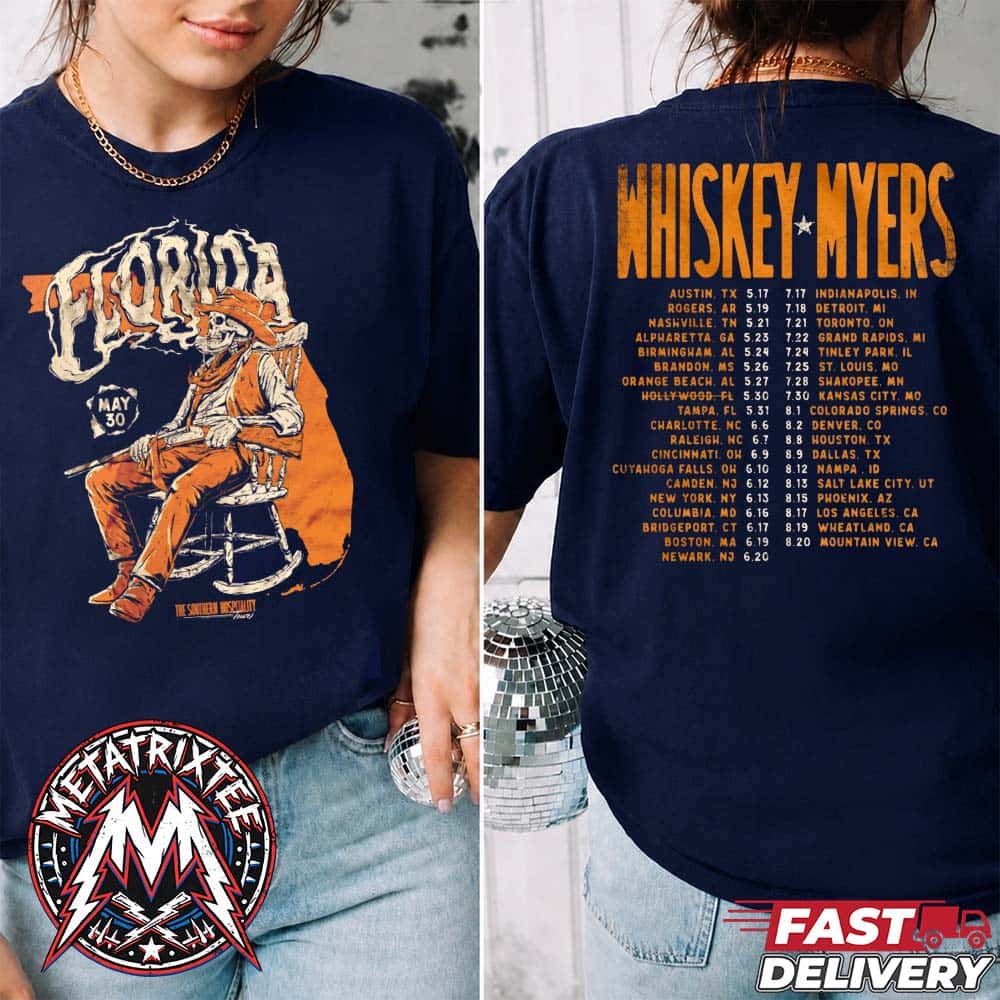 Hollywood Florida 2026 Whiskey Myers The Southern Hospitality Tour 2026 Tee For Hard Rock Live On May 30 Navy Short T-Shirt Hollywood Florida 2026 Whiskey Myers The Southern Hospitality Tour 2026 Tee For Hard Rock Live On May 30 Navy Short T-Shirt