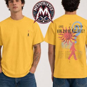 How Did We Get Here 2026 Tee North America Tour Louis Tomlinson Two Sided Gold T-Shirt