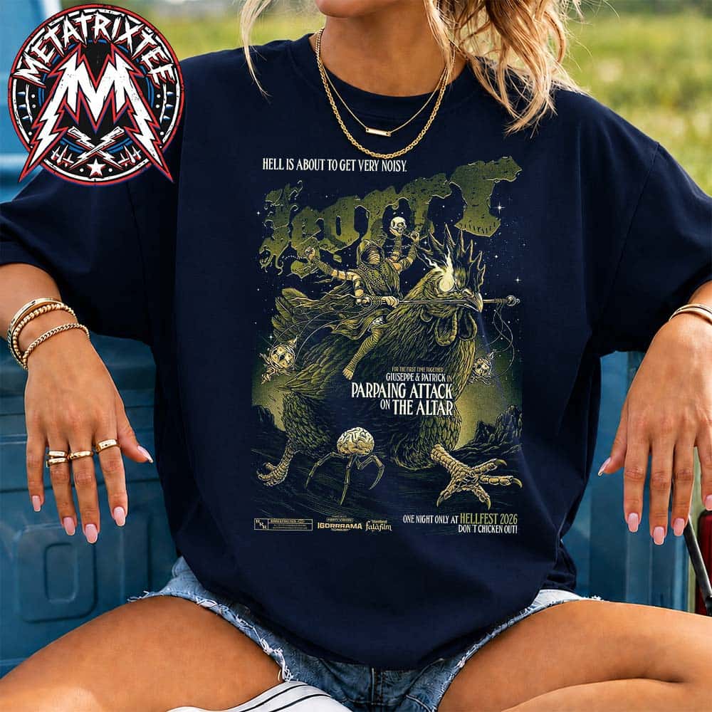 Igorrr x Hellfest Open Air Festival 2026 Poster By Fortifem In Clisson France On June 18th 2026 Navy T-Shirt Igorrr x Hellfest Open Air Festival 2026 Poster By Fortifem In Clisson France On June 18th 2026 Navy T-Shirt