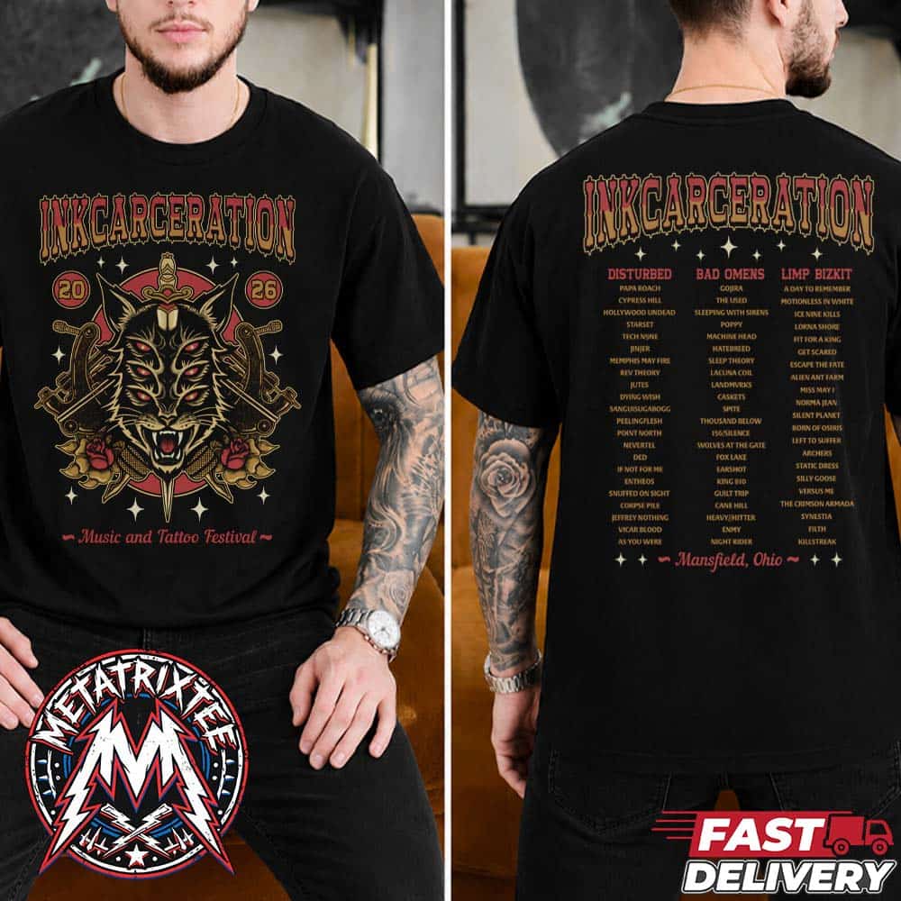 Inkcarceration 2026 3 Lives Tee For America’s Rock And Metal Tattoo Festival At Ohio State Reformatory On July 17-19 2026 Unisex T-Shirt Inkcarceration 2026 3 Lives Tee For America’s Rock And Metal Tattoo Festival At Ohio State Reformatory On July 17-19 2026 Unisex T-Shirt