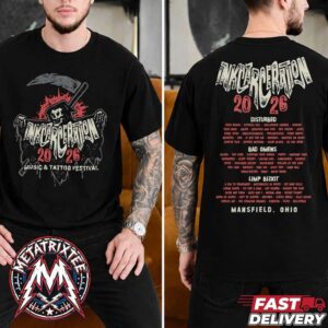 Inkcarceration 2026 Bat Reaper Tee For America’s Rock And Metal Tattoo Festival At Ohio State Reformatory On July 17-19 2026 Unisex T-Shirt