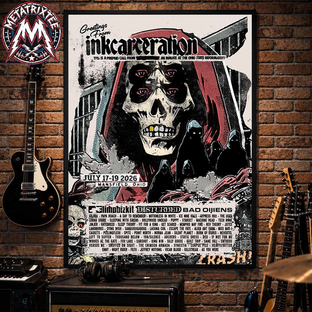 Inkcarceration Festival 2026 The Watchers Poster For Mansfield Ohio On July 17-19 2026 At The Historic Ohio State Reformatory Gallery-Style Poster Canvas Inkcarceration Festival 2026 The Watchers Poster For Mansfield Ohio On July 17-19 2026 At The Historic Ohio State Reformatory Gallery-Style Poster Canvas