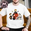 The Beatles x Snoopy Classic Rock ‘n’ Roll Crossover Short Pink T-Shirt