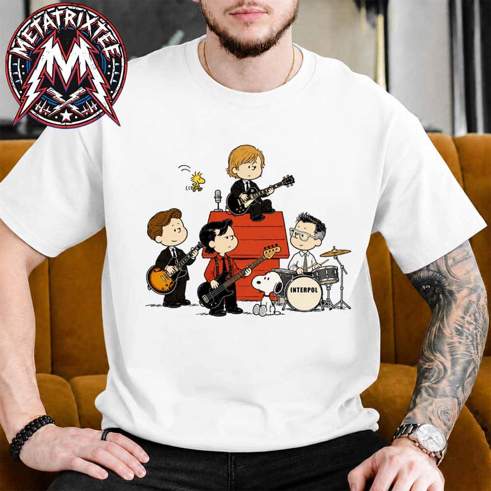 Interpol x Snoopy Turn on the Bright Lights in the Peanuts Universe Graphic White T-Shirt Interpol x Snoopy Turn on the Bright Lights in the Peanuts Universe Graphic White T-Shirt