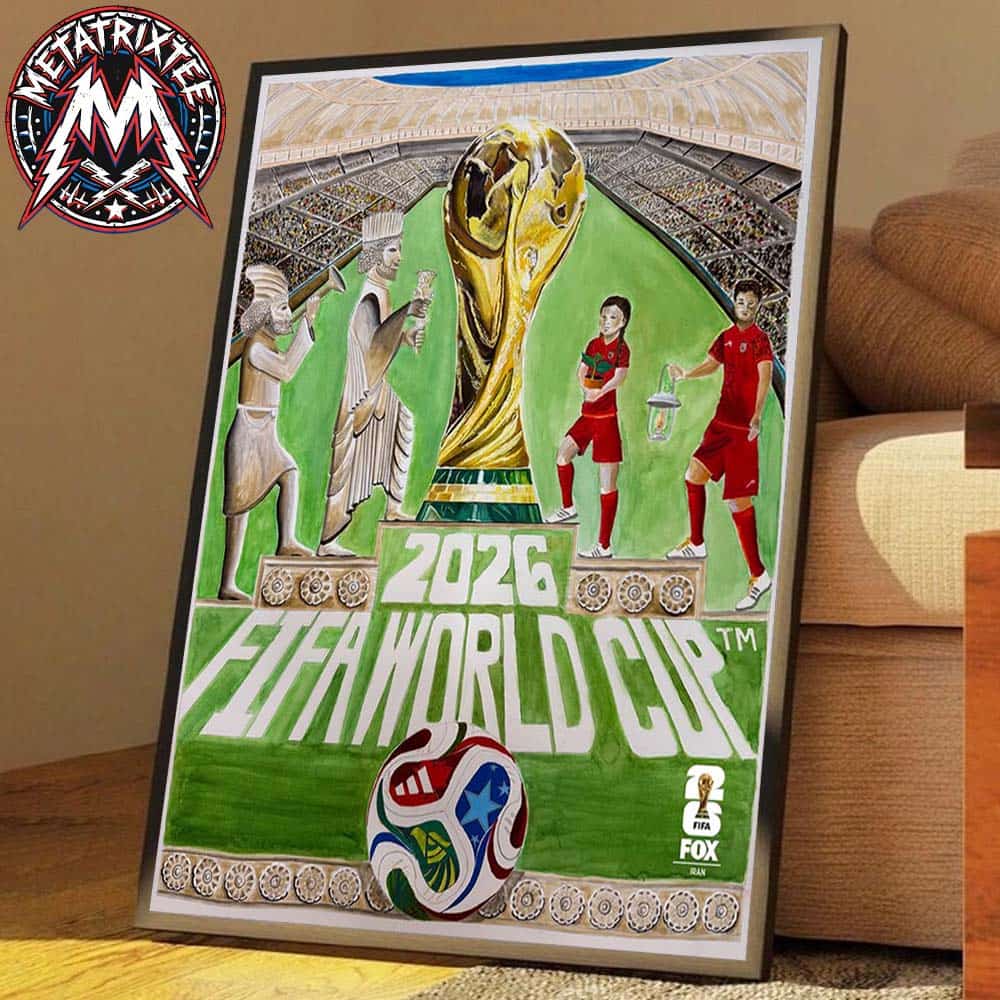 Iran x FIFA World Cup 2026 Poster By Del Carol Inspired By The Spirit Of Iranian Soccer For Future Generations Of Athletes Poster Canvas Iran x FIFA World Cup 2026 Poster By Del Carol Inspired By The Spirit Of Iranian Soccer For Future Generations Of Athletes Poster Canvas