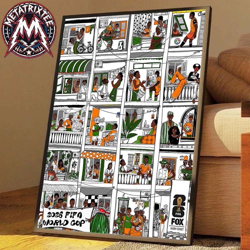 Ivory Coast x FIFA World Cup 2026 Poster By Obou Gbais Inspired By The Sense Of Community That Football Creates Poster Canvas Ivory Coast x FIFA World Cup 2026 Poster By Obou Gbais Inspired By The Sense Of Community That Football Creates Poster Canvas