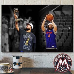 Jalen Brunson Finals MVP Job Finished Never x Nike New York Knicks NBA Champions 2026 Poster Canvas