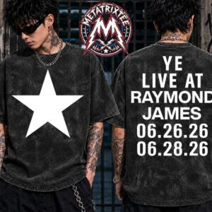 Kanye West Tampa Florida 2026 Merch Tee YE Live At Raymond James Stadium On Friday June 26 And Sunday June 28 2026 Washed T-Shirt
