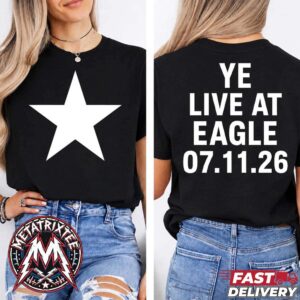 Kanye West Tirana Albania Merch Tee For YE Live At Eagle Stadium On July 11 Tour 2026 Short Black T-Shirt