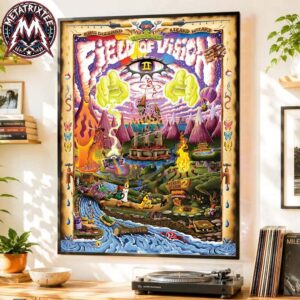 King Gizzard And the Lizard Wizard Field Of Vision 2 Bootleg 2026 Poster For August 14th-16th In Buena Vista Colorado Poster Canvas