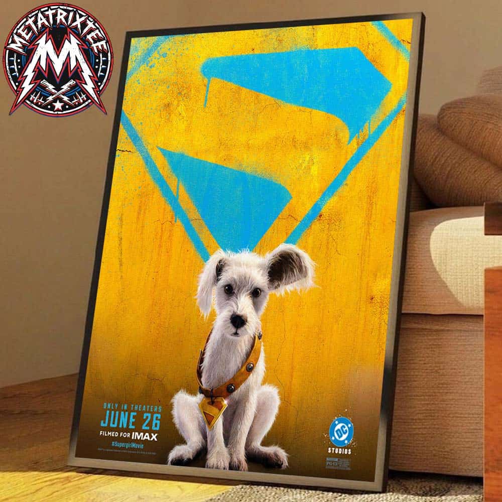 Krypto Character Poster Movie Supergirl Only In Theaters June 26 2026 High-Quality Poster Canvas Krypto Character Poster Movie Supergirl Only In Theaters June 26 2026 High-Quality Poster Canvas