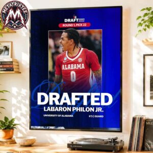 Labaron Philon Jr Welcome To The Philadelphia 76ers With Round 1 Pick 22 In 2026 NBA Draft Professional Poster Canvas