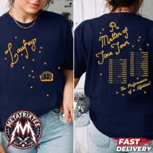 Laufey A Matter Of Time 2026 Tour Tee The Performance Of A Lifetime Asia Australia And New Zealand Tour Dates Navy T-Shirt