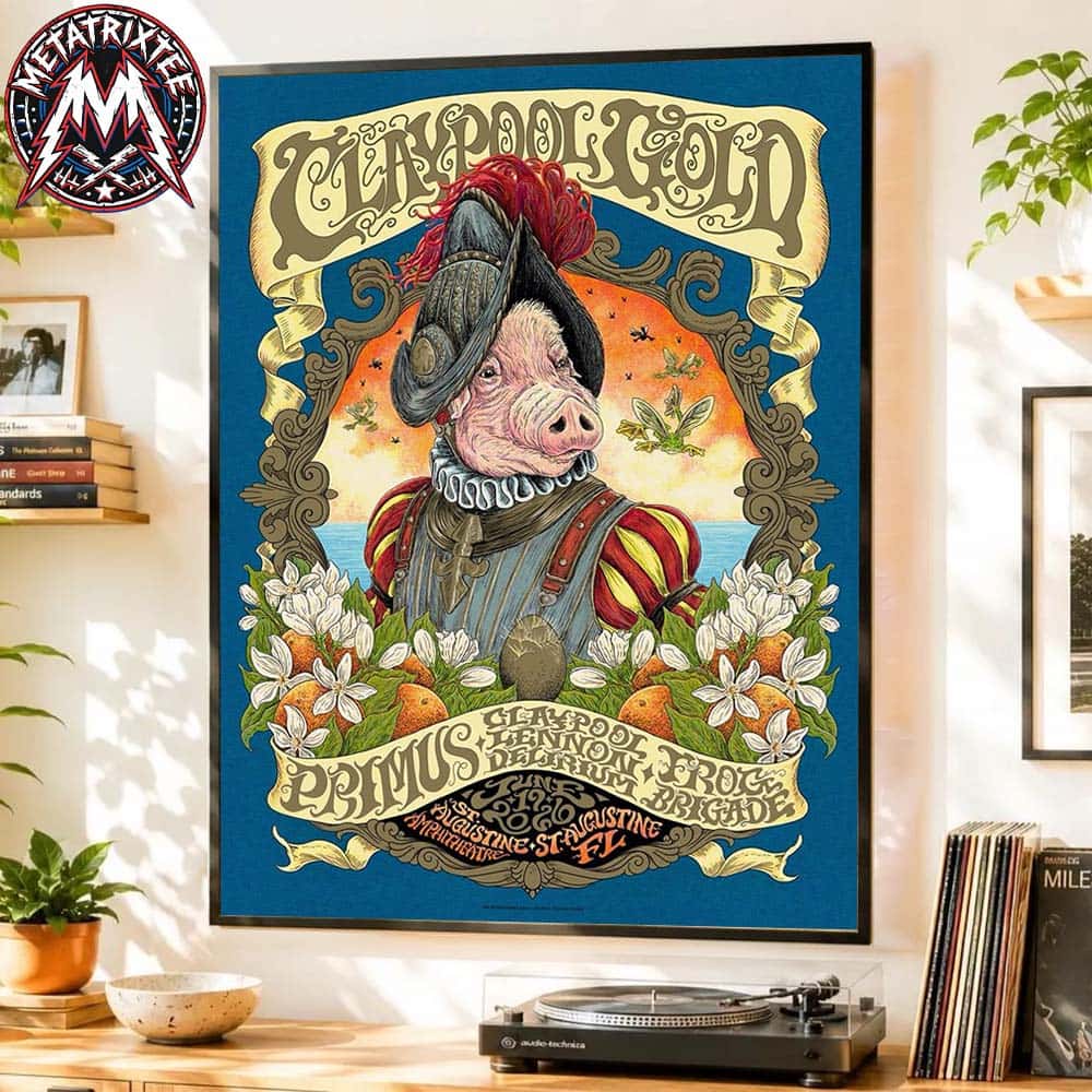 Les Claypool's Frog Brigade Show Poster For St Augustine