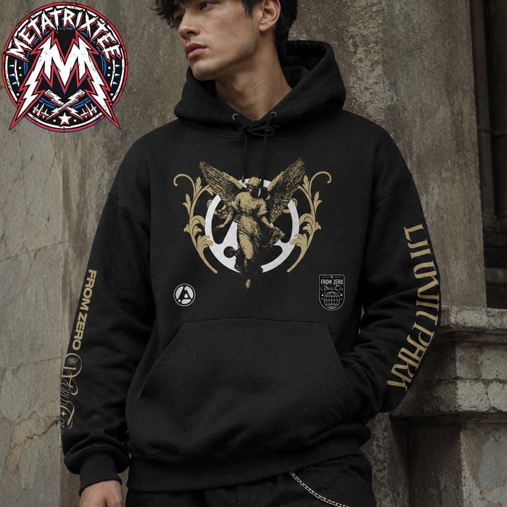 Linkin Park From Zero World Tour 2026 Munich Angel Black Pullover Hoodie T-Shirt Linkin Park From Zero World Tour 2026 Munich Angel Black Pullover Hoodie T-Shirt
