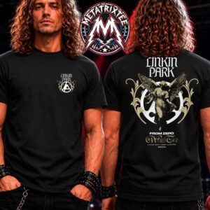 Linkin Park LP Munich Angel Tee For From Zero World Tour 2026 Munich Pop Up Two Sided Print Black T-Shirt