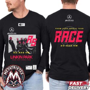 Linkin Park x Race Service  x Mercedes AMG GT2 In Rock Am Ring 2026 Tee Merch 20832 Km From Zero World Tour Black Longsleeves T-Shirt
