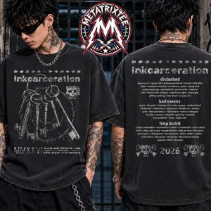 Lock And Key Tee For Inkcarceration Festival 2026 In Mansfield Ohio On July 17-19 2026 At The Historic Ohio State Reformatory Washed T-Shirt