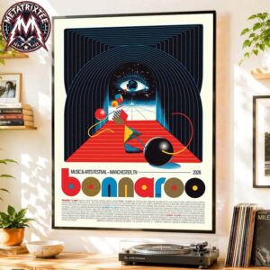 Manchester TN Bonnaroo Music and Arts Festival 2026 Poster By Sandro Rybak Lineup For June 11-14 2026 High-Quality Poster Canvas