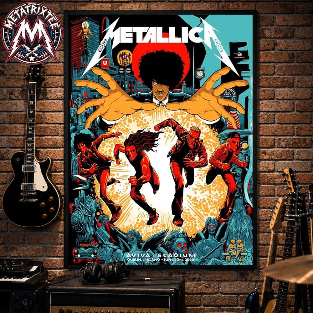 Metallica Dublin Poster Mythological Chaos Art By Mick Cassidy For Night 1 M72 Dublin Ireland At Aviva Stadium On June 19th 2026 Poster Canvas Metallica Dublin Poster Mythological Chaos Art By Mick Cassidy For Night 1 M72 Dublin Ireland At Aviva Stadium On June 19th 2026 Poster Canvas