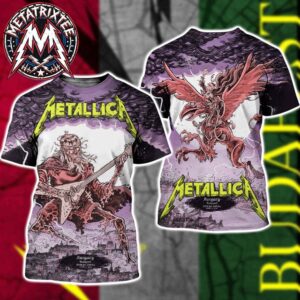 Metallica Hungary 2026 Full Night Poster By Mark Lazlo For M72 Budapest At Puskas Arena On June 11th And 13th 2026 AOP T-Shirt