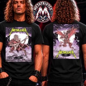 Metallica Hungary 2026 Full Night Poster By Mark Lazlo For M72 Budapest At Puskas Arena On June 11th And 13th 2026 Two Sided T-Shirt
