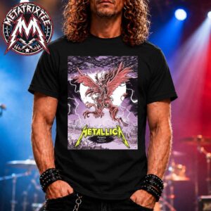 Metallica M72 Budapest Griffin Gryphon Poster Night 2 In Hungary Art Mark Lazlo At Puskas Arena On June 13th 2026 Unisex T-Shirt