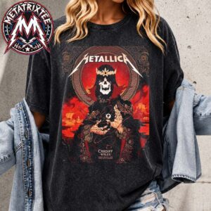 Metallica M72 Cardiff Poster Pop-Up For Show Art By Peter Diamond In Wales At Principality Stadium On Sunday 28 June 2026 Washed T-Shirt