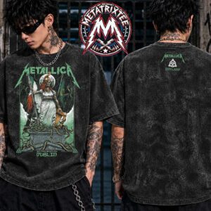 Metallica M72 Dublin Merch Pop Up Tee Art By Gary Ronaldson For Ireland On June 19th And 21st At Aviva Stadium Washed T-Shirt