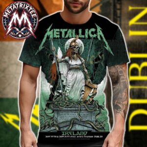 Metallica M72 Dublin Poster Pop Up Art By Gary Ronaldson With Radius Designs In Ireland On June 19th And 21st At Aviva Stadium All Over Print Shirt