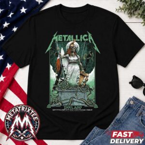 Metallica M72 Dublin Poster Pop Up Art By Gary Ronaldson With Radius Designs In Ireland On June 19th And 21st At Aviva Stadium Black T-Shirt