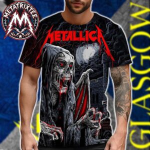 Metallica M72 Glasgow Pop-Up Poster Tonight Art By Landon Armstrong For Scotland At Hampden Park On June 25 World Tour 2026 All Over Print Shirt