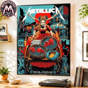 Metallica Night 2 Dublin Poster Dark Molly Malone Art For June 21st 2026 In M72 Dublin Ireland At Aviva Stadium Poster Canvas