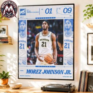 Morez Johnson Jr Welcome To The Dallas Mavericks With Round 1 Pick 9 In 2026 NBA Draft Professional Poster Canvas