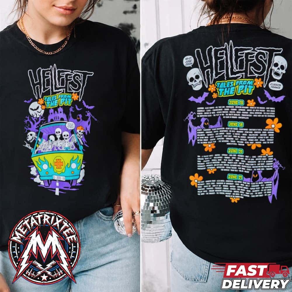 Mystery of the Pit Tee For Hellfest 2026 Clisson France On June 18 To June 21 2026 Two Sided Print Black T-Shirt Mystery of the Pit Tee For Hellfest 2026 Clisson France On June 18 To June 21 2026 Two Sided Print Black T-Shirt
