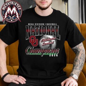 NCAA Baseball Men Oklahoma Sooners 2026 College World Series Champions Franklin Division I Short Black T-Shirt