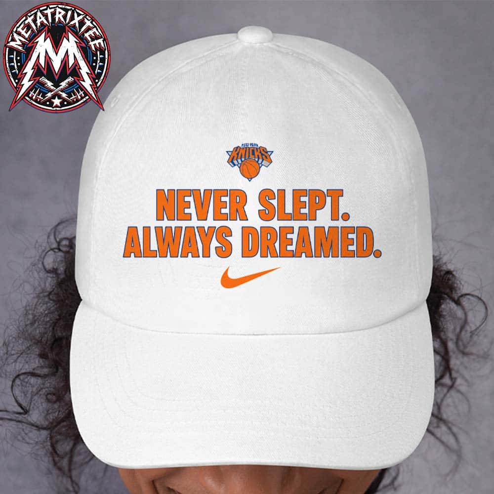 Never Slept Always Dreamed New York Knicks 2026 NBA Finals Champions Nike Brand Voice Classic Cap Snapback Hat Never Slept Always Dreamed New York Knicks 2026 NBA Finals Champions Nike Brand Voice Classic Cap Snapback Hat