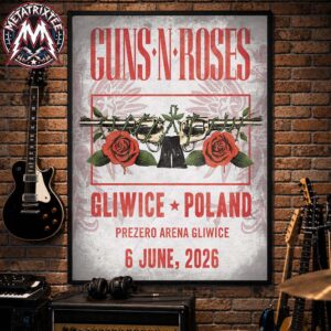 Night 2 Gliwice Guns N Roses Poland 2026 Poster For PreZero Arena Gliwice On June 6 2026 Gallery-Style Poster Canvas