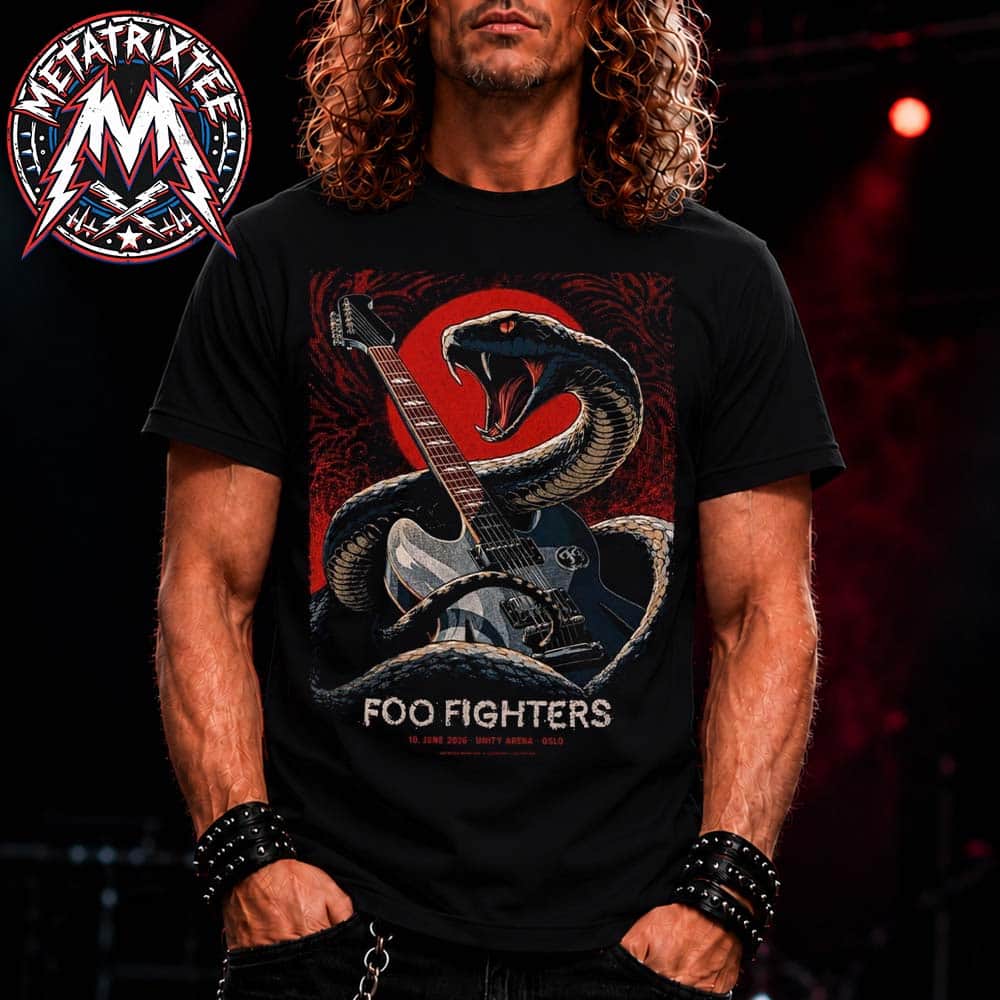 Norway Foo Fighters 2026 Tonight Poster Art By Skurktur For Unity Arena On 10 June 2026 Unisex T-Shirt Norway Foo Fighters 2026 Tonight Poster Art By Skurktur For Unity Arena On 10 June 2026 Unisex T-Shirt