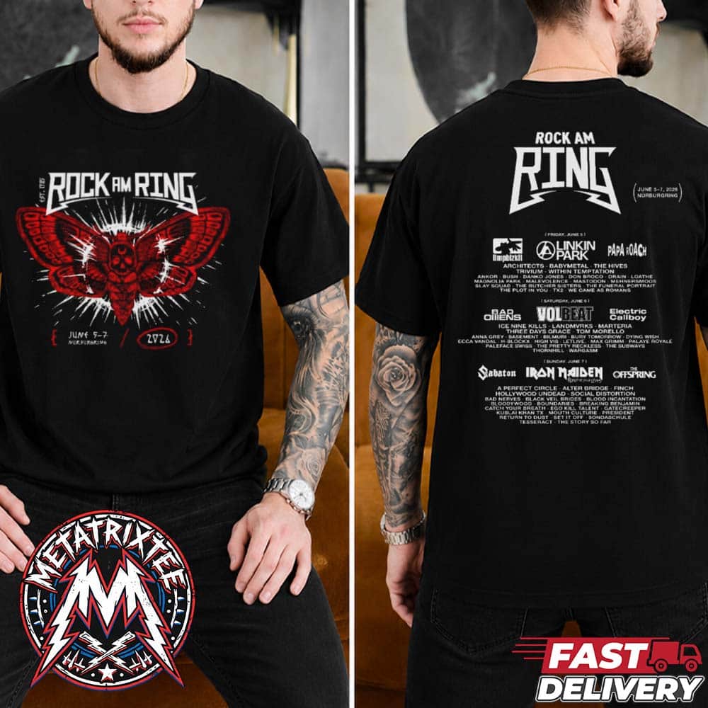 Nurburg Germany Rock am Ring 2026 Metamorphosis Lineup Tee At Nurburgring On June 5 To 7 2026 Two Sided Black T-Shirt Nurburg Germany Rock am Ring 2026 Metamorphosis Lineup Tee At Nurburgring On June 5 To 7 2026 Two Sided Black T-Shirt