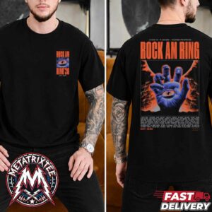 Nurburg Germany Rock am Ring 2026 Sci-Fi Lineup Tee At Nurburgring On June 5 To 7 2026 Two Sided Black T-Shirt