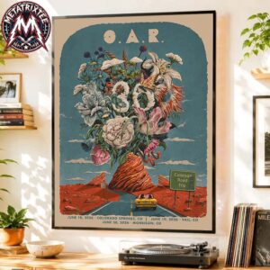 O.A.R. Band 2026 Colorado Road Trip Poster Tonight For June 18 To June 20 In Colorado Springs CO And Vail CO And Morrison CO Poster Canvas