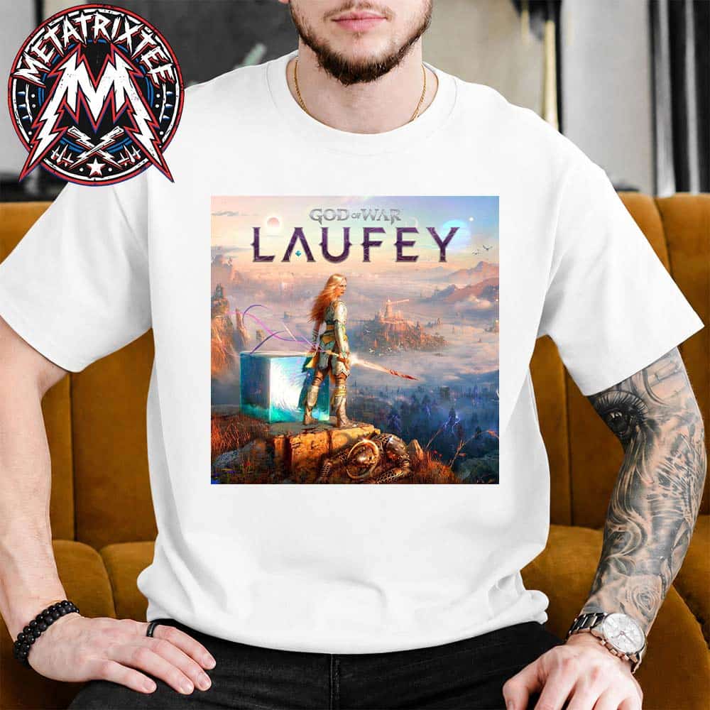 Official Cover Art For God of War Laufey 2026 Coming To The PS5 Short White T-Shirt Official Cover Art For God of War Laufey 2026 Coming To The PS5 Short White T-Shirt