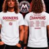 Official Oklahoma Sooners 2026 NCAA Baseball Men’s College World Series Champions Bench Boss Two Sided Red T-Shirt